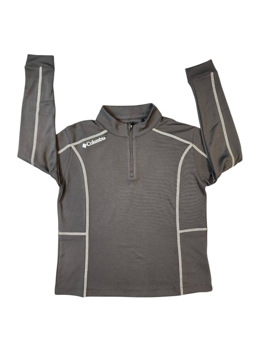 Columbia Golf Youth Shotgun 1/4 Zip Pullover Shirt Grey Athleticwear